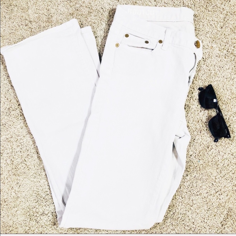 J Crew White Bootcut Jean